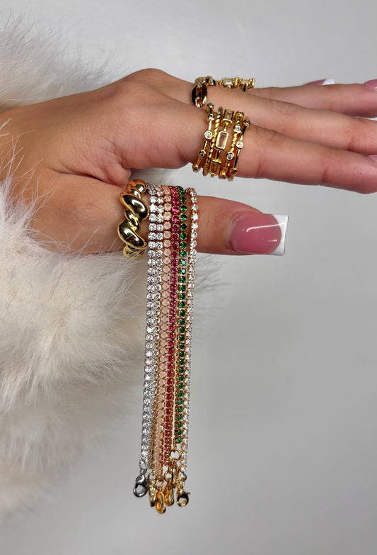 Colored Tennis Bracelet