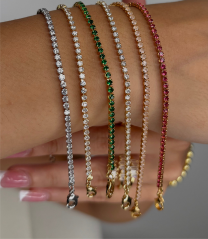 Colored Tennis Bracelet